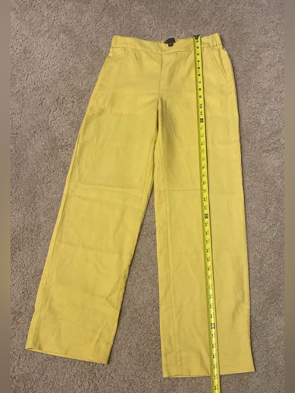 BANANA REPUBLIC WIDE-LEG HIGH-RISE LINEN-BLEND PANT XS - Picture 9 of 11